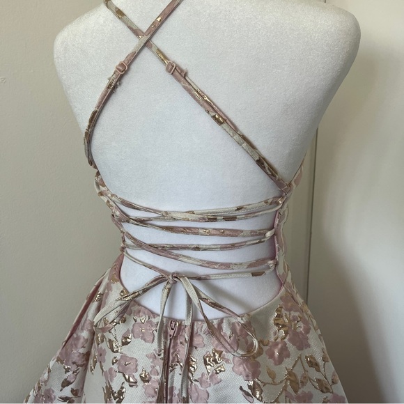 B Darlin Lace-Up A-Line Dress - Picture 6 of 7